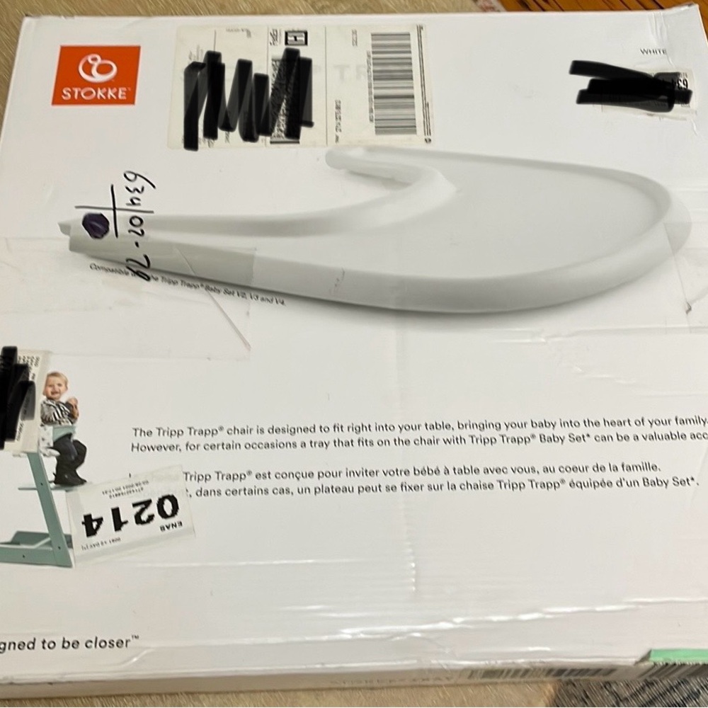 White Stokke Tripp Trapp Tray (new, open box)